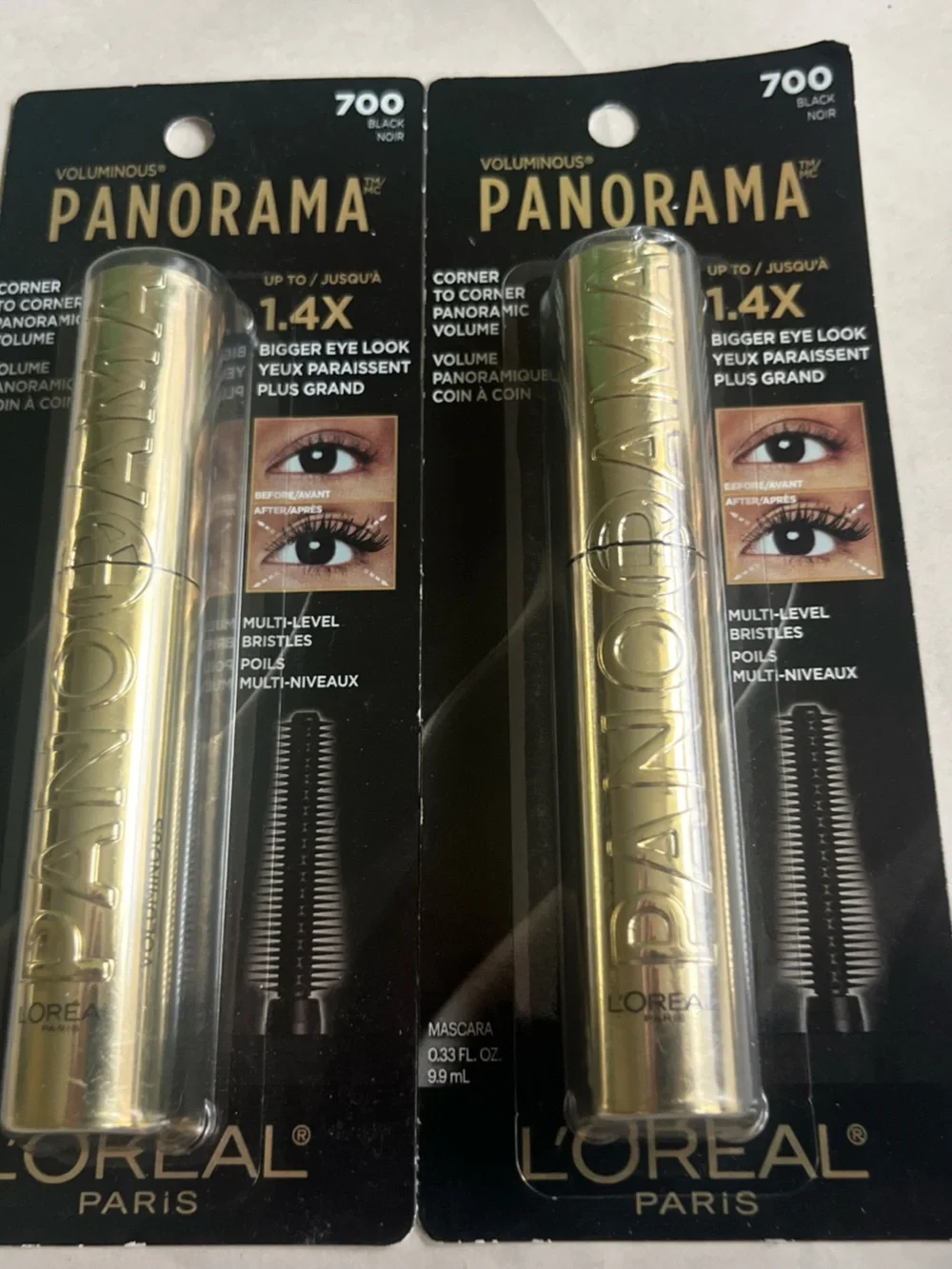 2 New L’Oreal Loreal Voluminous Panorama Mascara Black 700